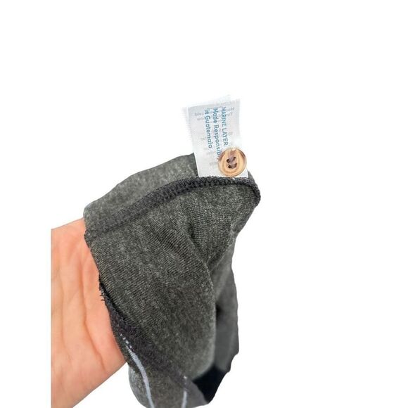 Marine Layer Henley Dark Heather Gray Striped Long Sleeve Size L/XL - Picture 7 of 11